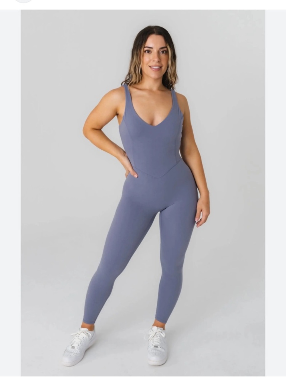 Vitality Cloud II Women's Seamless Jumpsuit in Dusty Blue